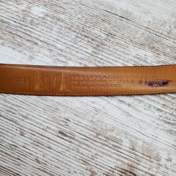 Coach British Tan Leather Belt 38 - Picture 3 of 3